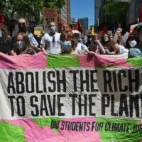 Uni student climate justice demonstration