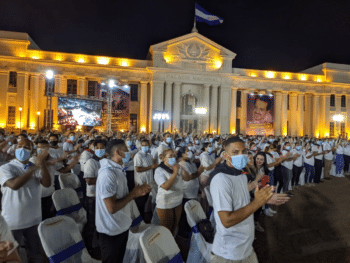 | Sandinista Youth activists at President Ortegas speech on November 8 2021 | MR Online