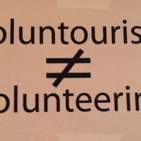 voluntourism ≠ volunteering