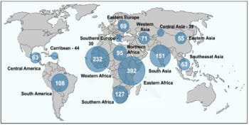 | A map from a 2018 OTF report shows regions where so called Internet freedom communities have applied for OTF assistance | MR Online