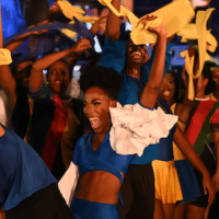 Dancers perform during the presidential inauguration ceremony at Heroes Square on November 29, 2021, in Bridgetown, Barbados