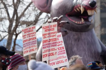 | Grocery store workers picket outside a King Soopers Kroger store Jan 13 2022 in east Denver | MR Online