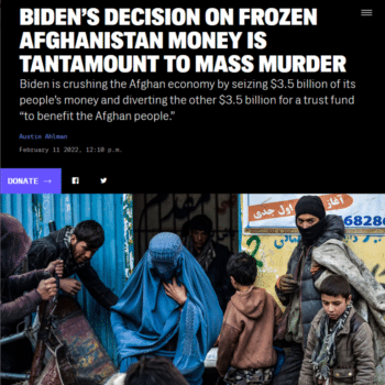 | Austin Ahlman Intercept 21122 The decision puts Biden on track to cause more death and destruction in Afghanistan than was caused by the 20 years of war that he ended | MR Online