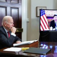 President Biden at a virtual summit with China’s President Xi Jinping. [Source: axios.com]