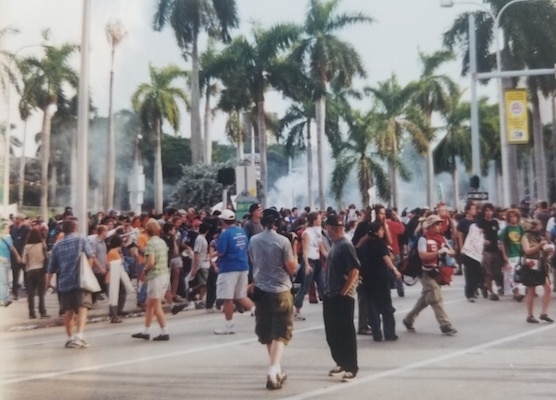 | Police used smoke bombs and rubber bullets against free trade agreement protestors in Miami 2003 | MR Online