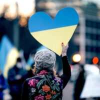 Pro-Ukraine demonstration in Washington, Feb. 25. (John Brighenti, Flickr, CC BY 2.0)