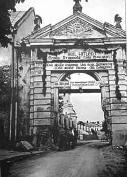 | Heil Hitler Heil Bandera On the central gate of a town outside Lviv Source wikimediaorg | MR Online