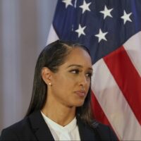 San Francisco District Attorney Brooke Jenkins attends a news conference at City Hall on July 7, 2022, in San Francisco. Photo: Santiago Mejia/San Francisco Chronicle via AP