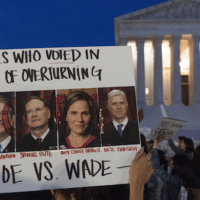 Protesters outside the U.S. Supreme Court. (AP Photo/Jacquelyn Martin)