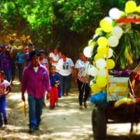 Celebration of the Virgen of the Nancite, community of Cuajachillo No. 2, Ciudad Sandino. Photo: Casa Benjamin Linder.