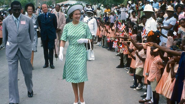 | Queen Elizabeth II in Barbados on November 1 1977 Photo by Anwar HusseinGetty ImagesBlack Agenda Report | MR Online