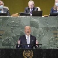 President Joe Biden addresses to the 77th session of the United Nations General Assembly, September 21, 2022, at U.N. headquarters. (AP Photo/Mary Altaffer)