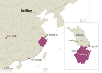 | Zhejiang province is located in the Yangtze river delta area in southeast China The designations employed and the presentation of the material on this map do not imply the expression of any opinion whatsoever on the part of Carbon Brief concerning the legal status of any country territory city or area or of its authorities or concerning the delimitation of its frontiers or boundaries Credit Carbon Brief | MR Online