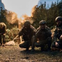 Ukrainian soldiers fire a mortar on the front line near Bakhmut, in the Donetsk region, September 26, 2022. Photo courtesy the Ministry of Defense of Ukraine/Twitter.