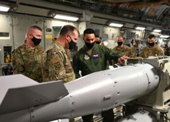 | Two unarmed B61 12 trainers are loaded on a C 17A during an exercise at Joint Base Lewis McChord AFB in April 2021 Image US Air Force | MR Online