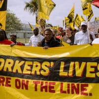 Service workers on strike in Columbia, South Carolina. (Photo: USSW)