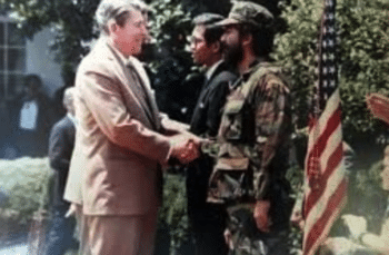 | US President Ronald Reagan with Contra leader Doctor Henry outside the White House | MR Online