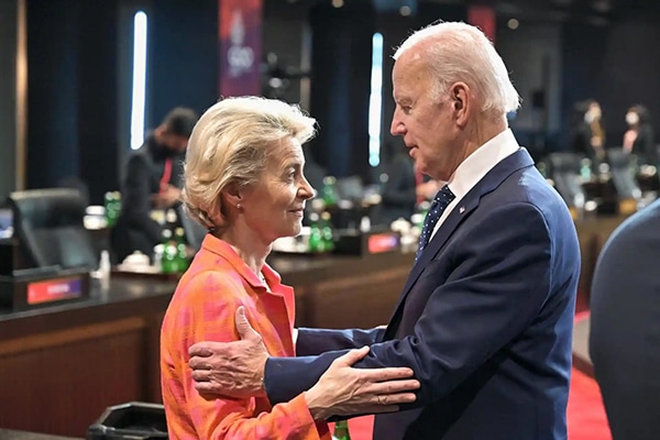 | EU Commission President Ursula von der Leyen meeting US President Joe Biden last year at the G20 summit in Bali Photo European CommissionFile photo | MR Online