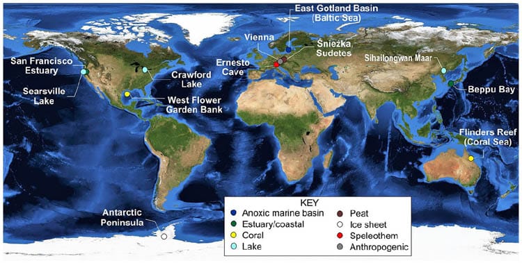 | Short List 12 locations were considered as possible Golden Spikes to define the beginning of the Anthropocene epoch Anthropocene Review February 2023 | MR Online