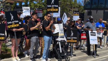 | SAG AFTRA members joining WGA writers on the picket line July 14 2023 | MR Online