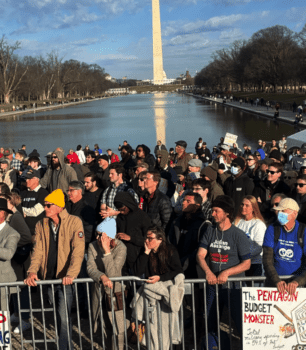 | Scene from Rage Against the War Machine rally Source Photo courtesy of Jeremy Kuzmarov | MR Online