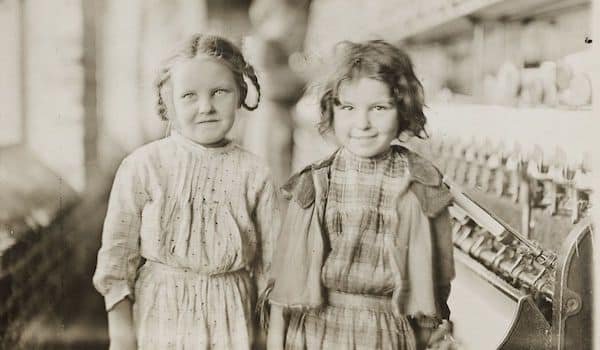 | Two of the helpers in the Tifton Cotton Mill Tifton Georgia 1909 Source Preus museum Library of Congress Committee Collection National Child Labor Wikicommons cropped from original shared under license CC BY 20 | MR Online