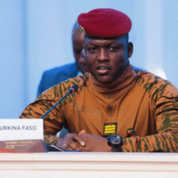 Burkina Faso’s President Ibrahim Traoré speaking at the 2023 Russia–Africa Summit. File photo.