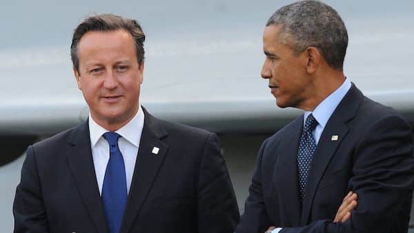 | UK Prime Minister David Cameron and Barack Obama in 2014 three years after they and others destroyed Libya Photo PA Images | MR Online