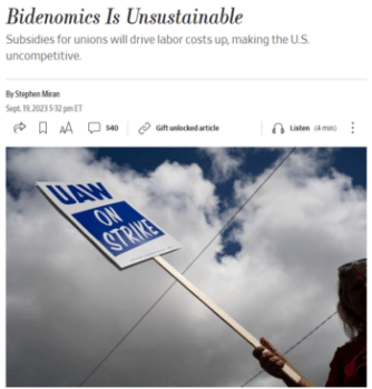 | A Wall Street Journal op ed 91923 endorses the CEO of Fords claim that meeting the United Auto Workers demandswould drive the company out of business The Journal story 2223 it links to to document Fords woes projects a 1 billion profit for the company for 2023 | MR Online