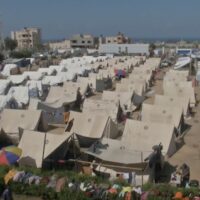 | A tent city in Khan Younis Gaza for Palestinians forced to flee the northern areas of the besieged strip | MR Online