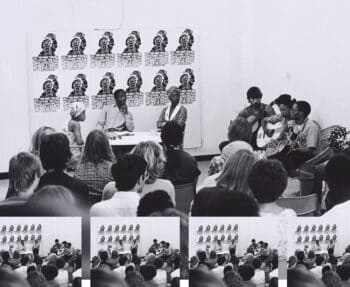 | Medu members Lulu Emmig and Thami Mnyele seated at the table in the front from left to right attend a Womans Day function at the Swedish Embassy in Gaborone Botswana 1981 Credit Sergio Albio Gonzalez via Freedom Park | MR Online