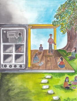 | The cover of this issue of the BGVSs monthly magazine Teacher in 2021 depicts the neighbourhood schools that the organisation initiated at the onset of the COVID 19 pandemic Credit Megha Ramachandra | MR Online