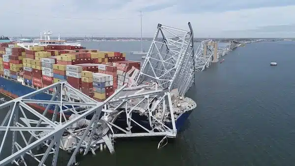 | Francis Scott Key Bridge after the Dali cargo ship crashed into it Photo Wikimedia commons | MR Online