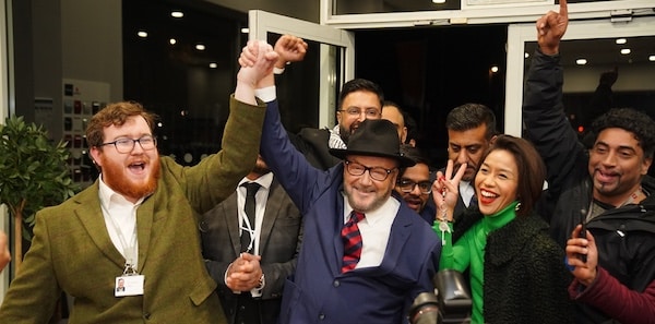 | George Galloway holds a rally at his Rochdale Headquarters after being declared winner of the Rochdale by election which was triggered after the death of Labour MP Sir Tony Lloyd | MR Online