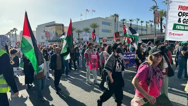 | Protesters take to the streets outside the Oscars Photo Party for Socialism and Liberation | MR Online