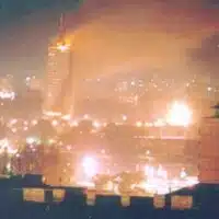 Belgrade during NATO bombing of Yugoslavia | GNU Affero General Public License