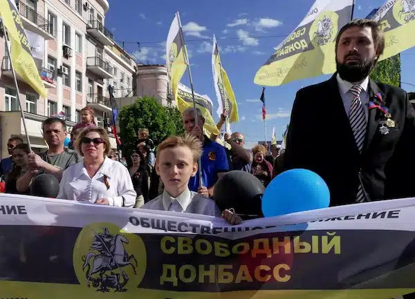 | Donetsk residents march to commemorate the Donetsk Peoples Republics declaration of independence from Ukraine May 11 2018 Photo SputnikIgor Maslov | MR Online