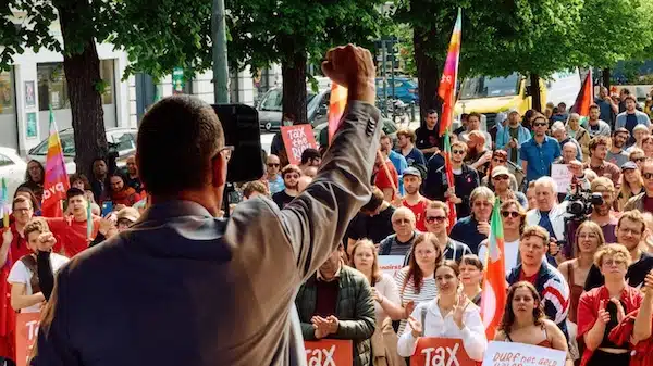 | Rede von PTB Präsident Raoul Hedebouw am 1 Mai 2024 in Brüssel Belgien | MR Online