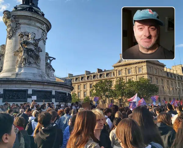 | Anti fascist demonstration in Paris on June 11 Such protests are happening daily Photo John Mullen Inset John Mullen | MR Online