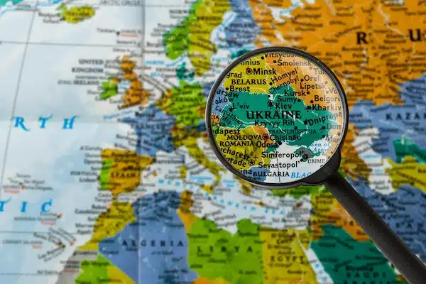 | Map of Ukraine through magnifying glass | MR Online