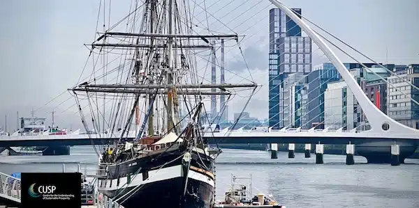 | Jeanie Johnston moored off Custom House Quay Dublin © kulturwork | MR Online