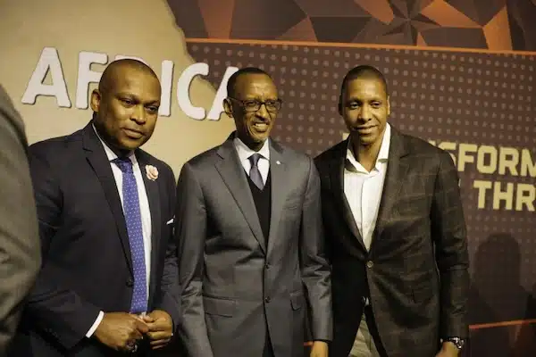 | Rwandan President Paul Kagame poses for a picture with Robert Marawa and Masai Ujiri right at the NBA Africa Summit in Toronto February 13 2016 Photo from Flickr | MR Online