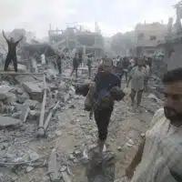 AP photo Palestinians evacuate the wounded after an Israeli bombardment of Rafah, southern Gaza Strip, Tuesday, Oct. 17, 2023. (AP Photo/Hatem Ali)