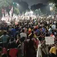 Thousands gathered for a night vigil in Delhi to demand safe spaces for women and justice. Photo: CPI(M)