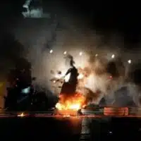 Extreme right barricade in Caracas after the presidential elections,July 29, 2024. Photo: AP.