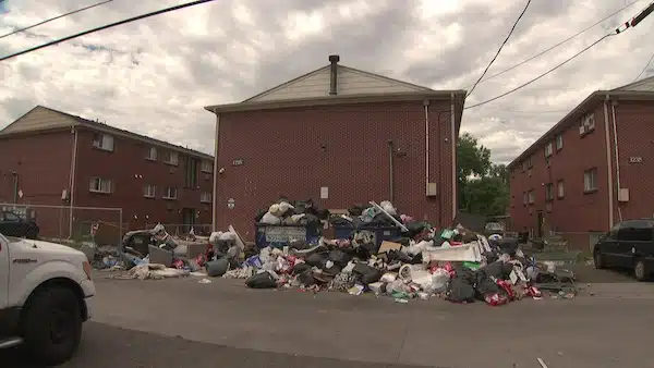 | CBZ Management had neglected to clear trash from The Edge at Lowry apartment complex among many other oversights Screenshot via 9News | MR Online