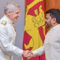 | Commander of the US Pacific Fleet Admiral Steven Koehler and Sri Lanka President Anura Dissayanake October 10 2024 Photo நான் இலங்கையன் | MR Online