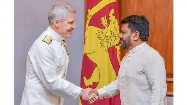 | Commander of the US Pacific Fleet Admiral Steven Koehler and Sri Lanka President Anura Dissayanake October 10 2024 Photo நான் இலங்கையன் | MR Online