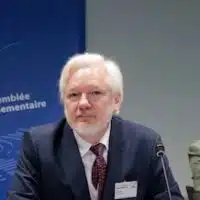 Julian Assange gave a speech to the Committee on Legal Affairs and Human Rights at the Council of Europe on October 1, 2024 in Strasbourg, France. (Photo: WikiLeaks)