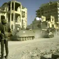 Israeli soldiers in the Lebanese city of Sidon in 1983 PHOTO: GPO